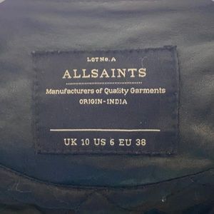 All Saints size 6 US Leather jacket
